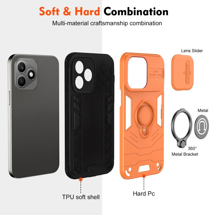 For Honor X8d 4G Camshield Ring Holder Phone Case