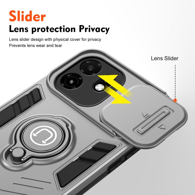 For itel A100C 4G Camshield Ring Holder Phone Case