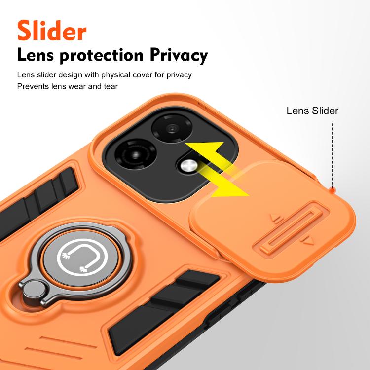 For itel A100C 4G Camshield Ring Holder Phone Case