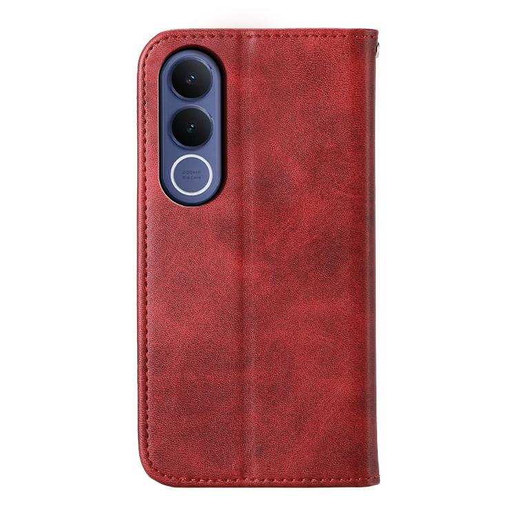 For vivo V70 FE 5G Cubic Grid Calf Texture Magnetic Leather Phone Case