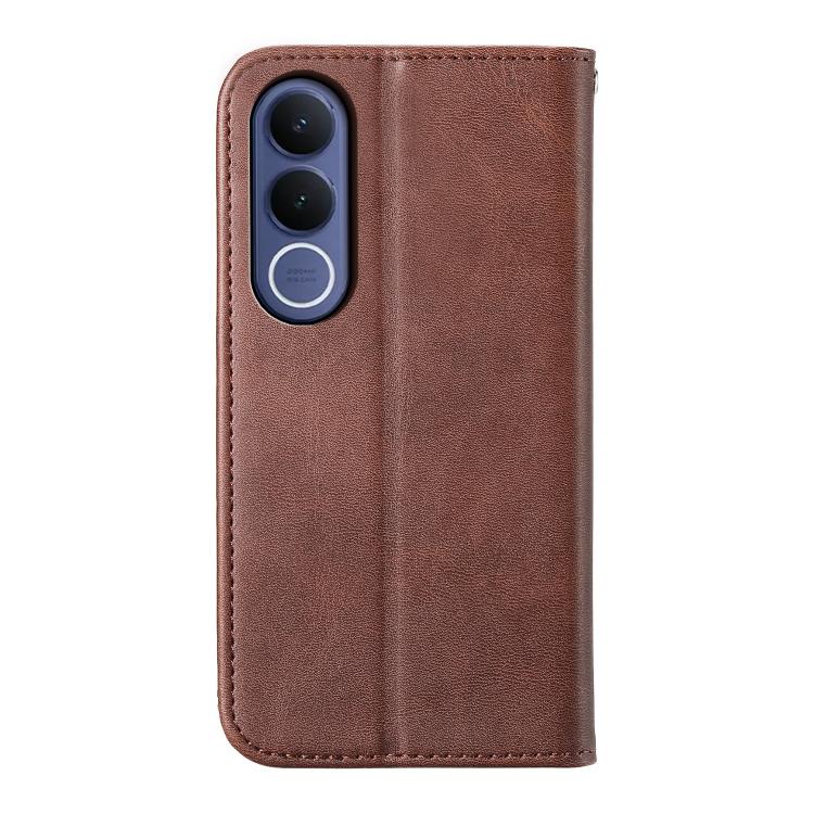For vivo V70 FE 5G Cubic Grid Calf Texture Magnetic Leather Phone Case