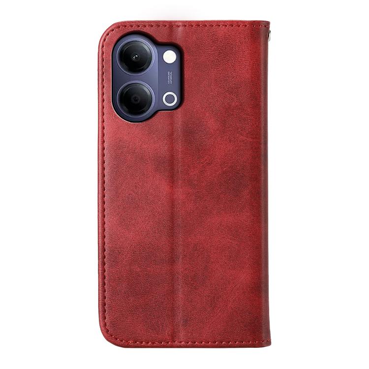 For vivo Y21 5G 2026 / Y05 4G Cubic Grid Calf Texture Magnetic Leather Phone Case