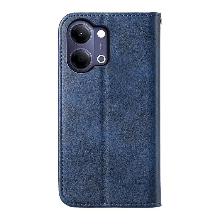 For vivo Y21 5G 2026 / Y05 4G Cubic Grid Calf Texture Magnetic Leather Phone Case