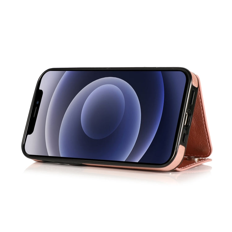 For iPhone 12 mini Shockproof PU + TPU Leather Case with Card Slots & Holder & Photo Frame & Wallet & Lanyard