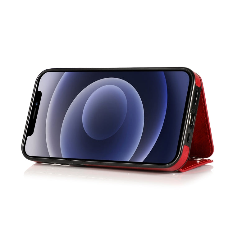 For iPhone 12 mini Shockproof PU + TPU Leather Case with Card Slots & Holder & Photo Frame & Wallet & Lanyard