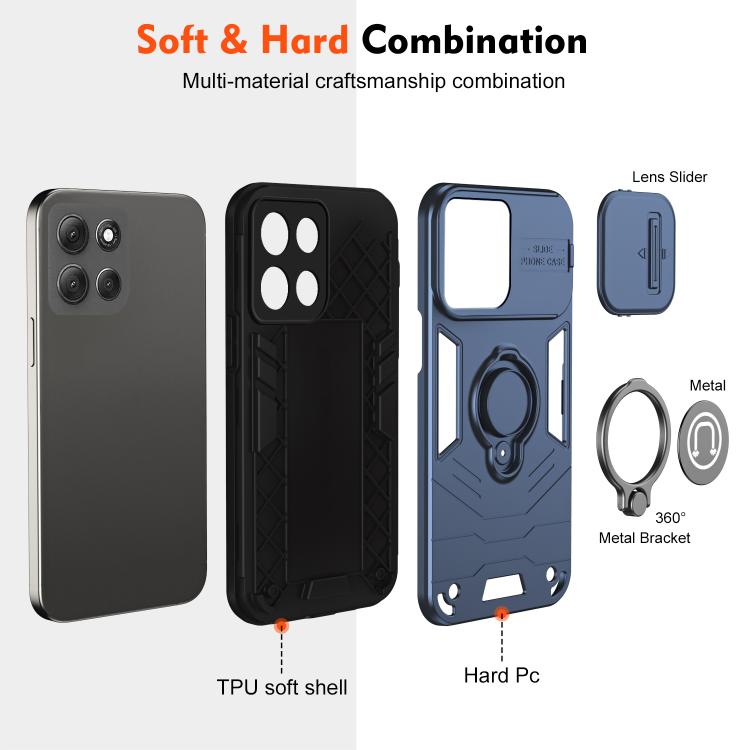 For Motorola Moto G86 Power Camshield Ring Holder Phone Case
