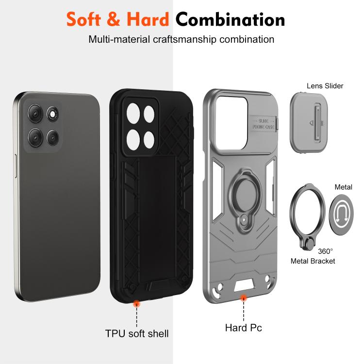 For Motorola Moto G86 Power Camshield Ring Holder Phone Case