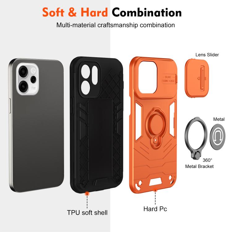 For OPPO Reno15 F 5G / Reno 15c India Camshield Ring Holder Phone Case