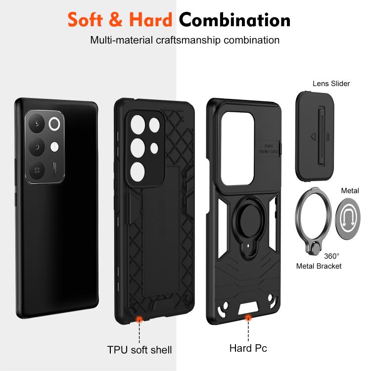 For Realme C85 5G / 15x 5G India Camshield Ring Holder Phone Case