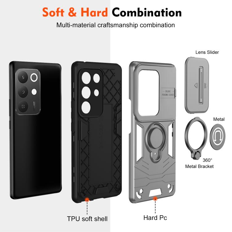 For Realme C85 5G / 15x 5G India Camshield Ring Holder Phone Case
