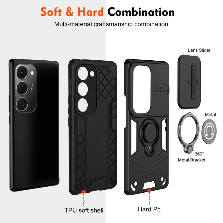 For Tecno Spark 40 Pro+ 4G Camshield Ring Holder Phone Case