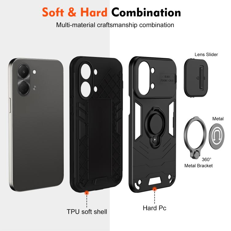 For Tecno Spark Go 3 / Pop 20 Camshield Ring Holder Phone Case