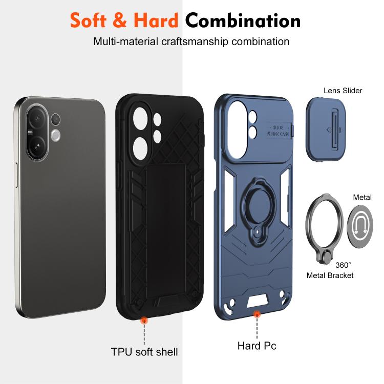 For vivo V60 5G Camshield Ring Holder Phone Case