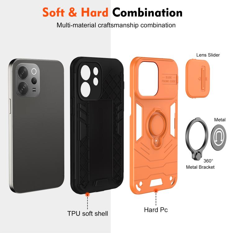 For vivo V70 5G / V70 Elite 5G Camshield Ring Holder Phone Case