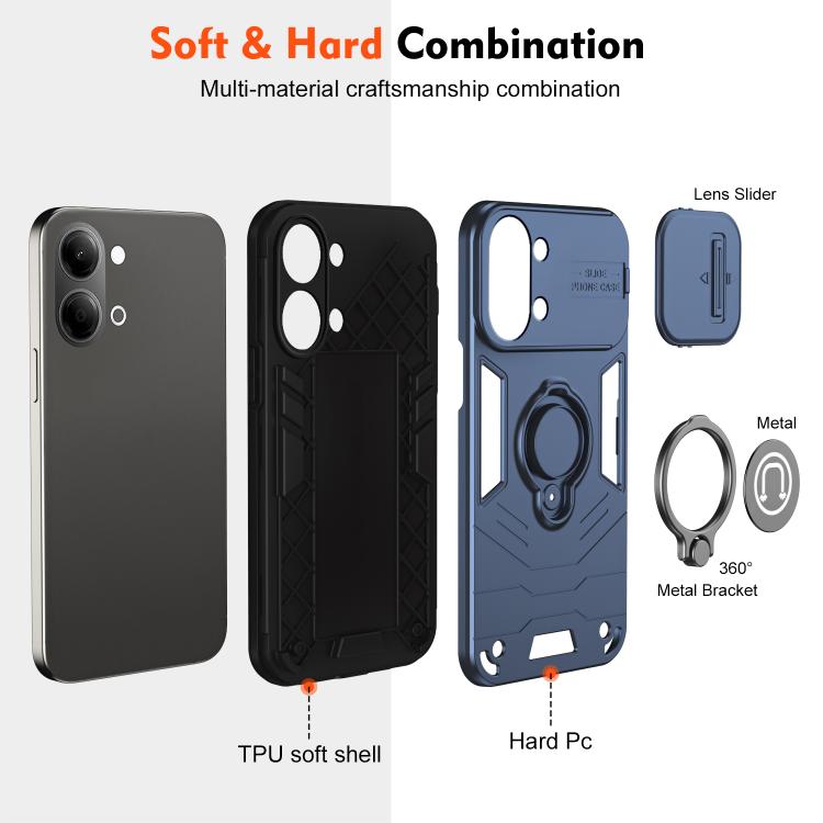 For vivo Y05 Camshield Ring Holder Phone Case