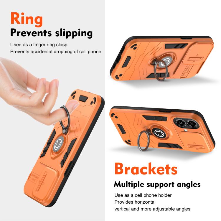 For ZTE Blade A35e 4G Camshield Ring Holder Phone Case
