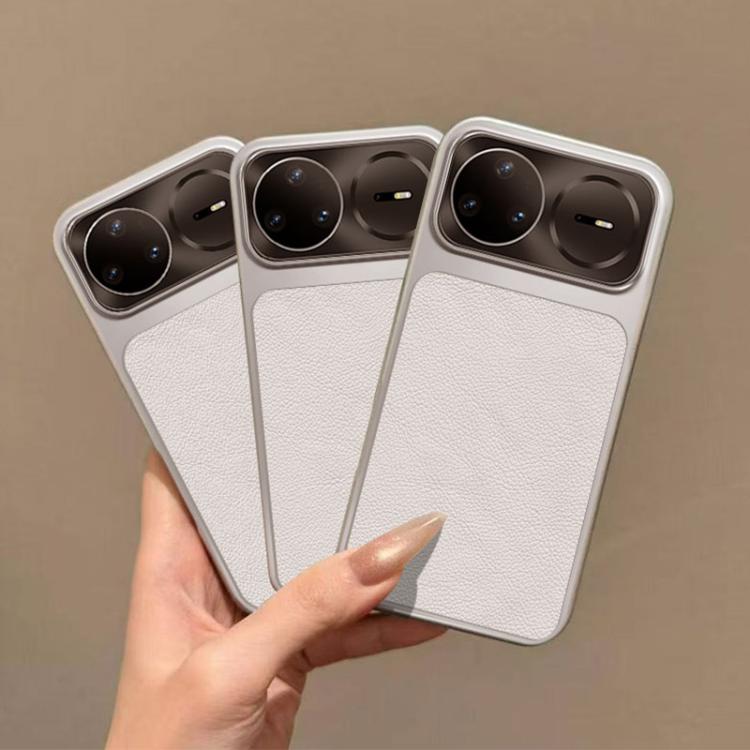 For Huawei nova 15 Pro Large Window Leather Textured Coated TPU Phone Case - White