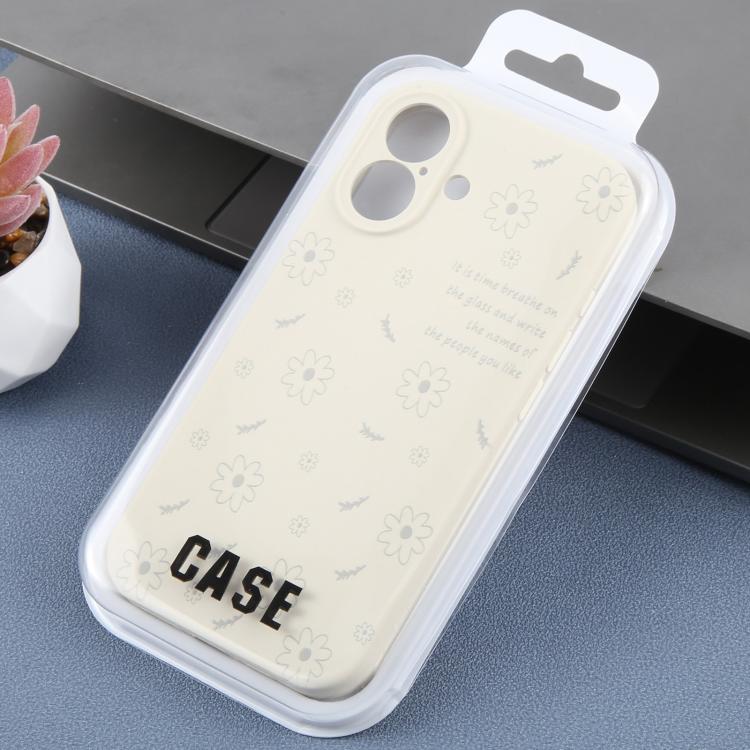 For iPhone 17 Precision Hole Daisy Floral Printed Liquid Silicone Phone Case