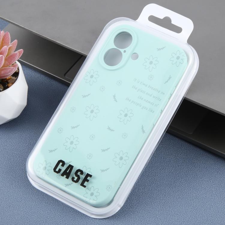 For iPhone 17 Precision Hole Daisy Floral Printed Liquid Silicone Phone Case