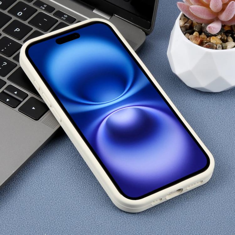 For iPhone 16 Precision Hole Daisy Floral Printed Liquid Silicone Phone Case