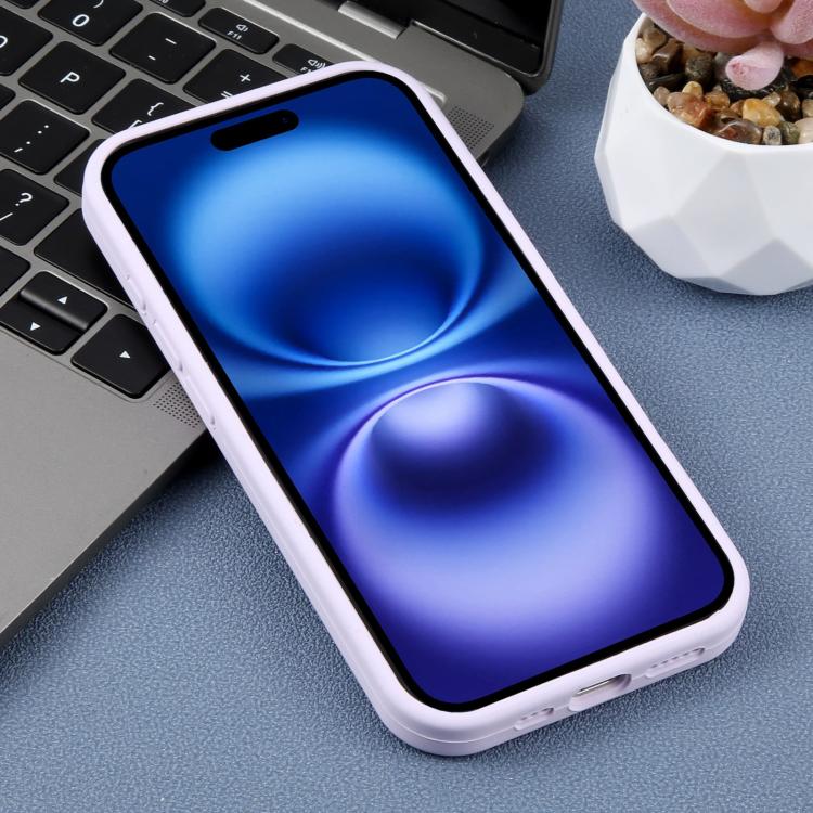 For iPhone 16 Precision Hole Daisy Floral Printed Liquid Silicone Phone Case