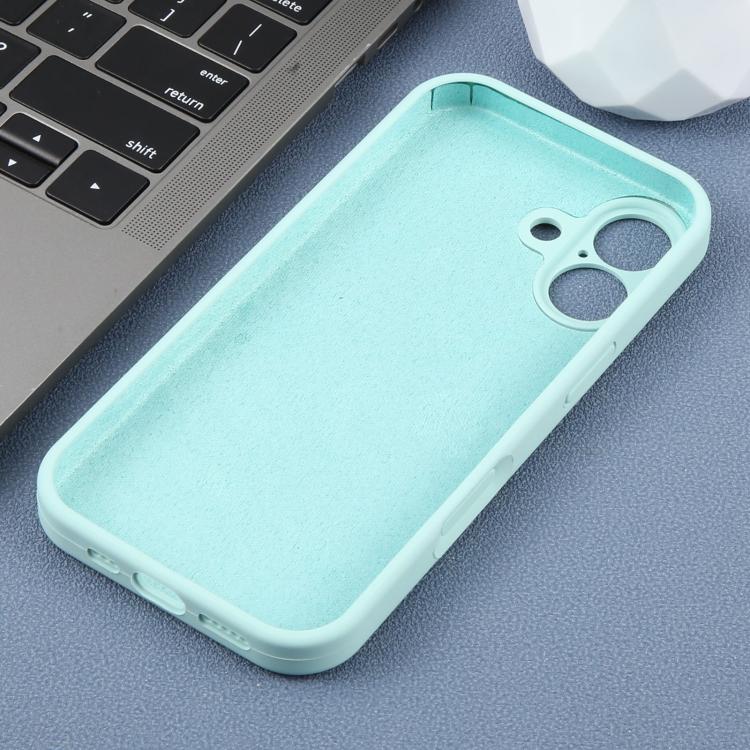 For iPhone 16 Precision Hole Daisy Floral Printed Liquid Silicone Phone Case