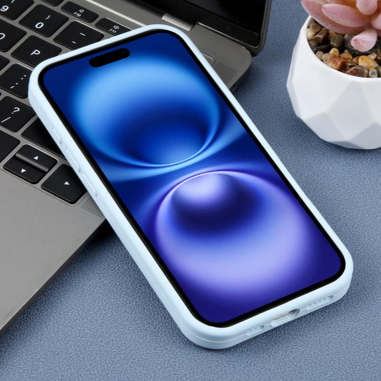 For iPhone 16 Precision Hole Daisy Floral Printed Liquid Silicone Phone Case