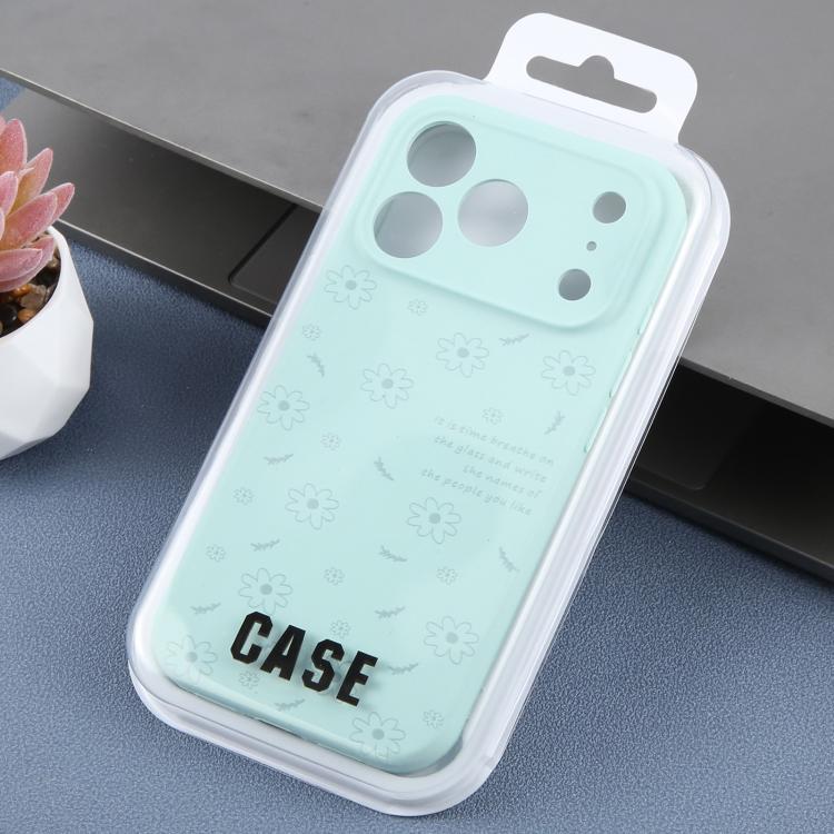 For iPhone 15 Pro Precision Hole Daisy Floral Printed Liquid Silicone Phone Case