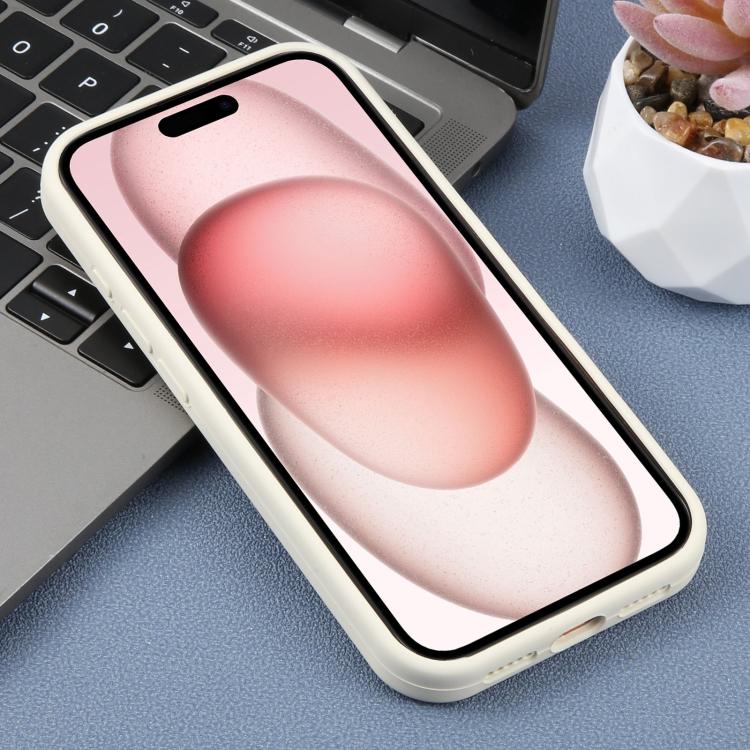 For iPhone 15 Plus Precision Hole Daisy Floral Printed Liquid Silicone Phone Case