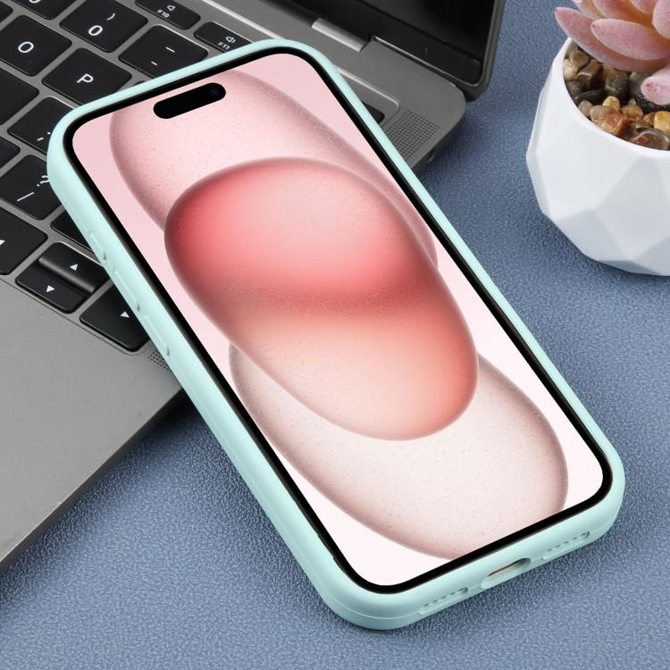 For iPhone 15 Plus Precision Hole Daisy Floral Printed Liquid Silicone Phone Case