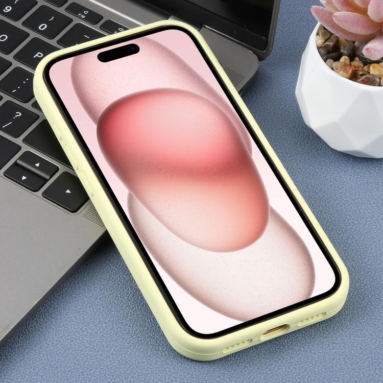 For iPhone 15 Precision Hole Daisy Floral Printed Liquid Silicone Phone Case