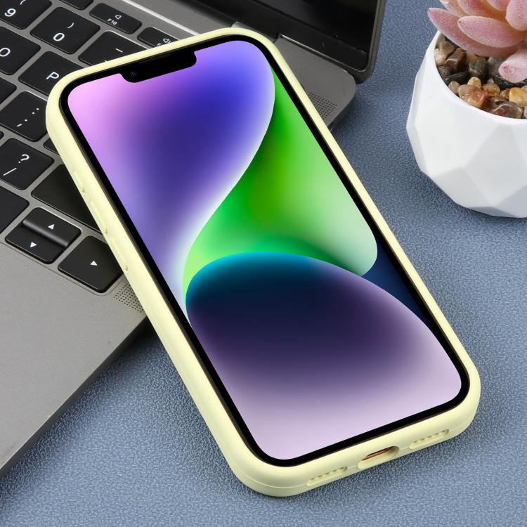 For iPhone 14 Plus Precision Hole Daisy Floral Printed Liquid Silicone Phone Case