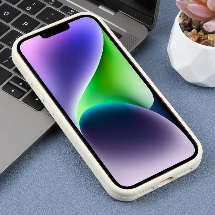 For iPhone 14 Precision Hole Daisy Floral Printed Liquid Silicone Phone Case