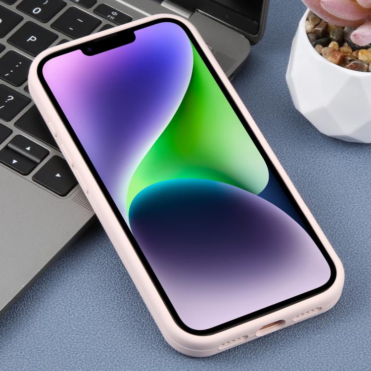 For iPhone 14 Precision Hole Daisy Floral Printed Liquid Silicone Phone Case