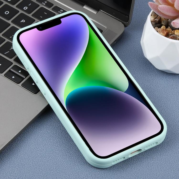 For iPhone 14 Precision Hole Daisy Floral Printed Liquid Silicone Phone Case