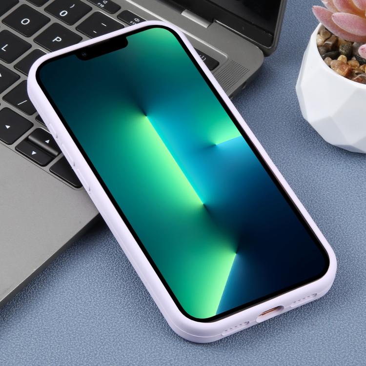 For iPhone 13 Pro Max Precision Hole Daisy Floral Printed Liquid Silicone Phone Case