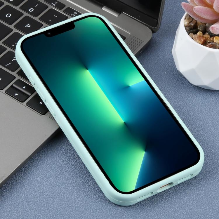 For iPhone 13 Pro Max Precision Hole Daisy Floral Printed Liquid Silicone Phone Case