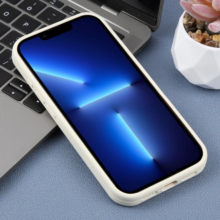 For iPhone 13 Pro Precision Hole Daisy Floral Printed Liquid Silicone Phone Case