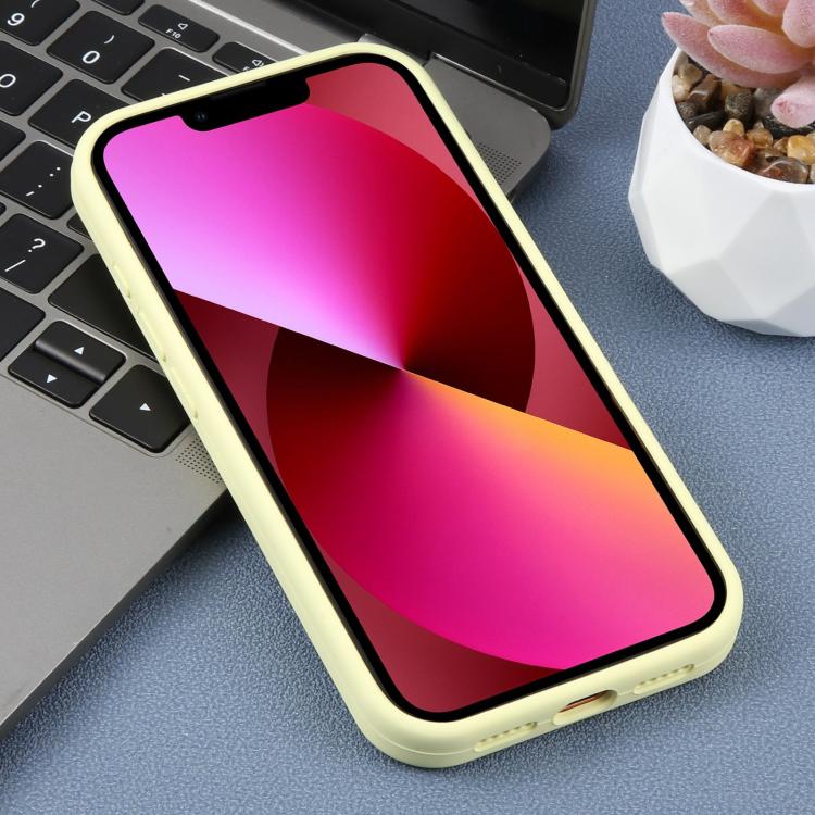 For iPhone 13 Precision Hole Daisy Floral Printed Liquid Silicone Phone Case