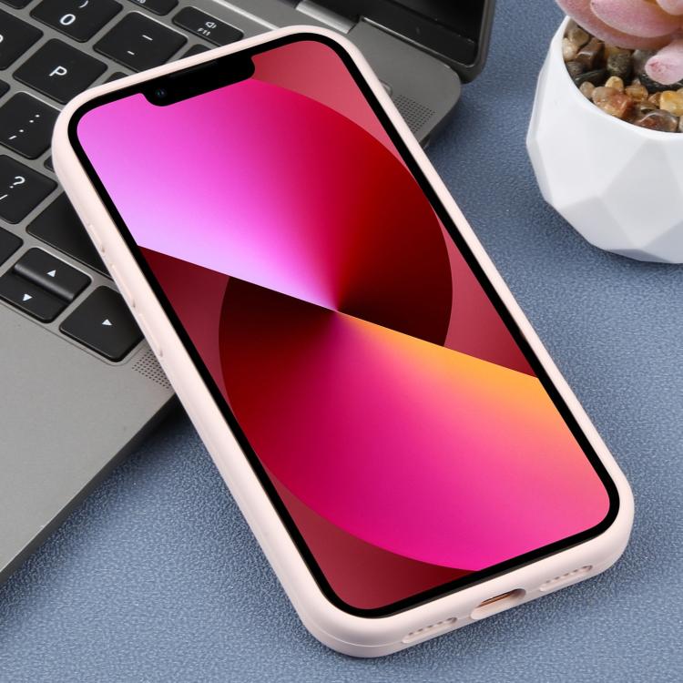 For iPhone 13 Precision Hole Daisy Floral Printed Liquid Silicone Phone Case
