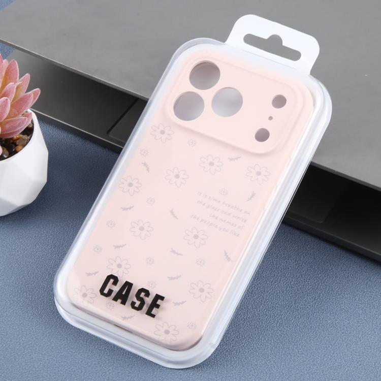 For iPhone 13 Precision Hole Daisy Floral Printed Liquid Silicone Phone Case