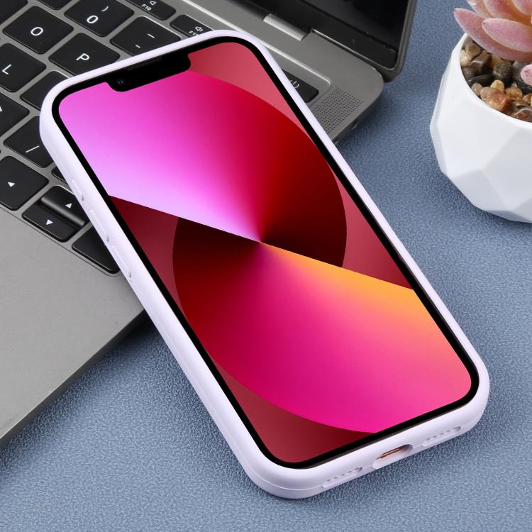 For iPhone 13 Precision Hole Daisy Floral Printed Liquid Silicone Phone Case