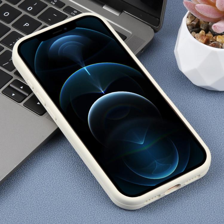For iPhone 12 Pro Max Precision Hole Daisy Floral Printed Liquid Silicone Phone Case