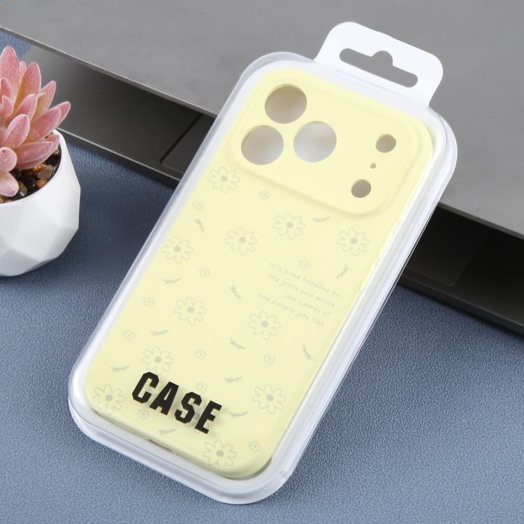 For iPhone 12 Pro Max Precision Hole Daisy Floral Printed Liquid Silicone Phone Case