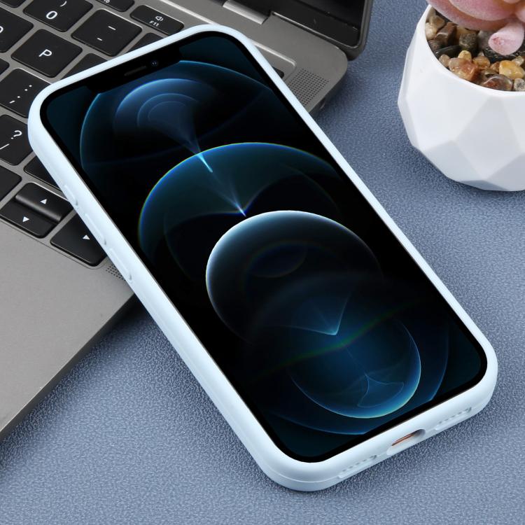 For iPhone 12 Pro Max Precision Hole Daisy Floral Printed Liquid Silicone Phone Case