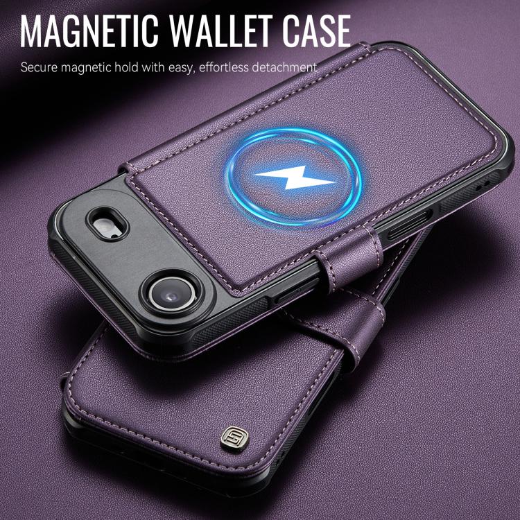 For iPhone Air AutSpace A15 Retro Magnetic Clasp Vegan Leather Phone Case