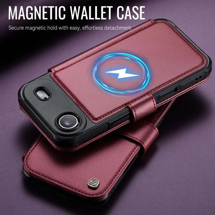 For iPhone Air AutSpace A15 Retro Magnetic Clasp Vegan Leather Phone Case