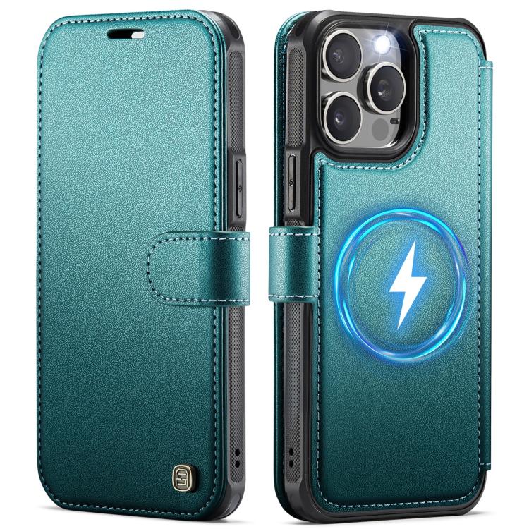 For iPhone 12 Pro Max AutSpace A15 Retro Magnetic Clasp Vegan Leather Phone Case