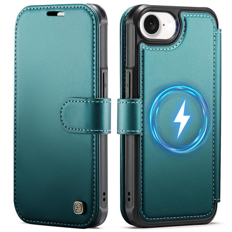 For iPhone 17e / 16e AutSpace A15 Retro Magnetic Clasp Vegan Leather Phone Case