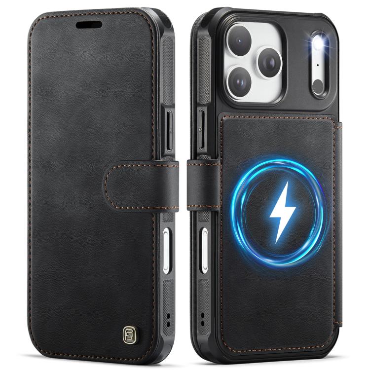 For iPhone 17 Pro AutSpace A15 Retro Magnetic Clasp Vegan Leather Phone Case